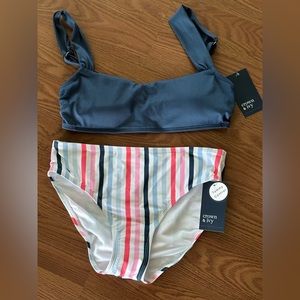 NWT Crown & Ivy 2 piece tummy control Bikini with adjustable straps
